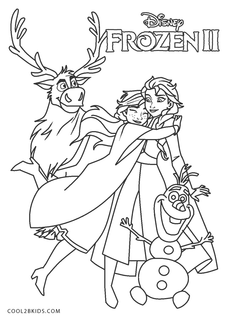 Frozen 2 Elsa and Anna Coloring Pages 114