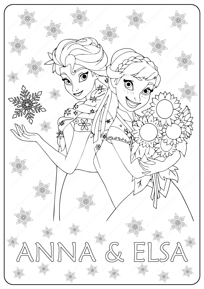 Frozen 2 Elsa and Anna Coloring Pages 116