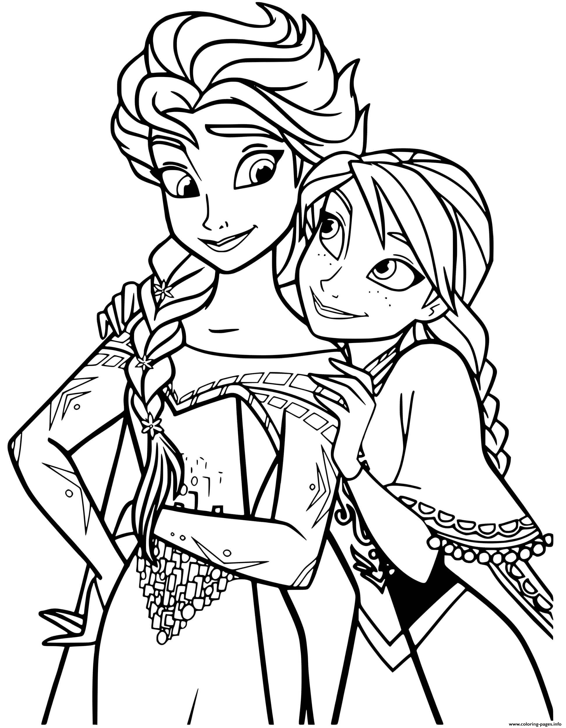 Frozen 2 Elsa and Anna Coloring Pages 118