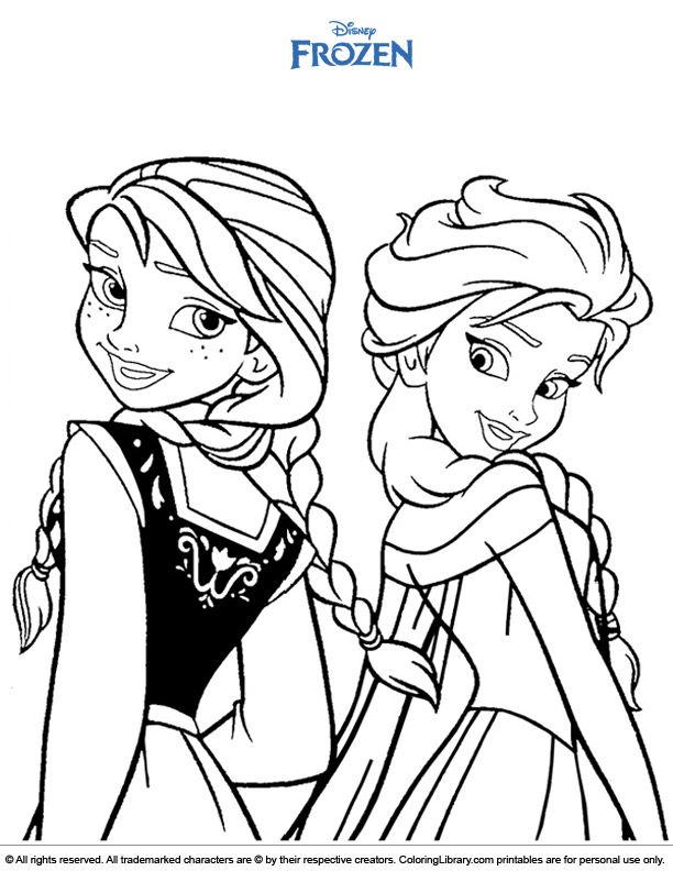 Frozen 2 Elsa and Anna Coloring Pages 12