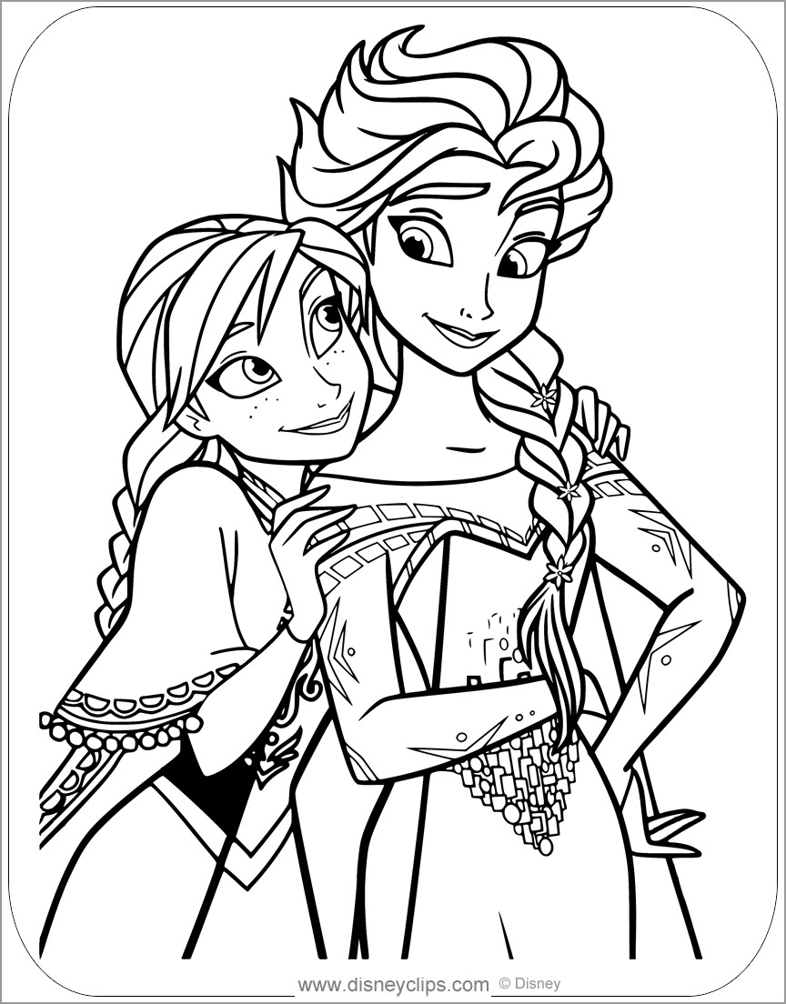 Frozen 2 Elsa and Anna Coloring Pages 120