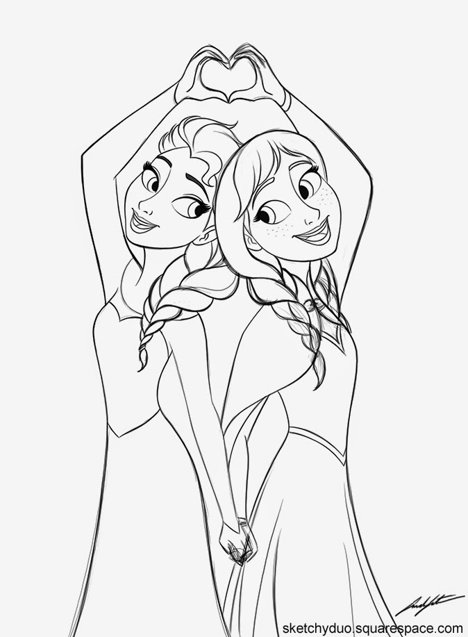 Frozen 2 Elsa and Anna Coloring Pages 126