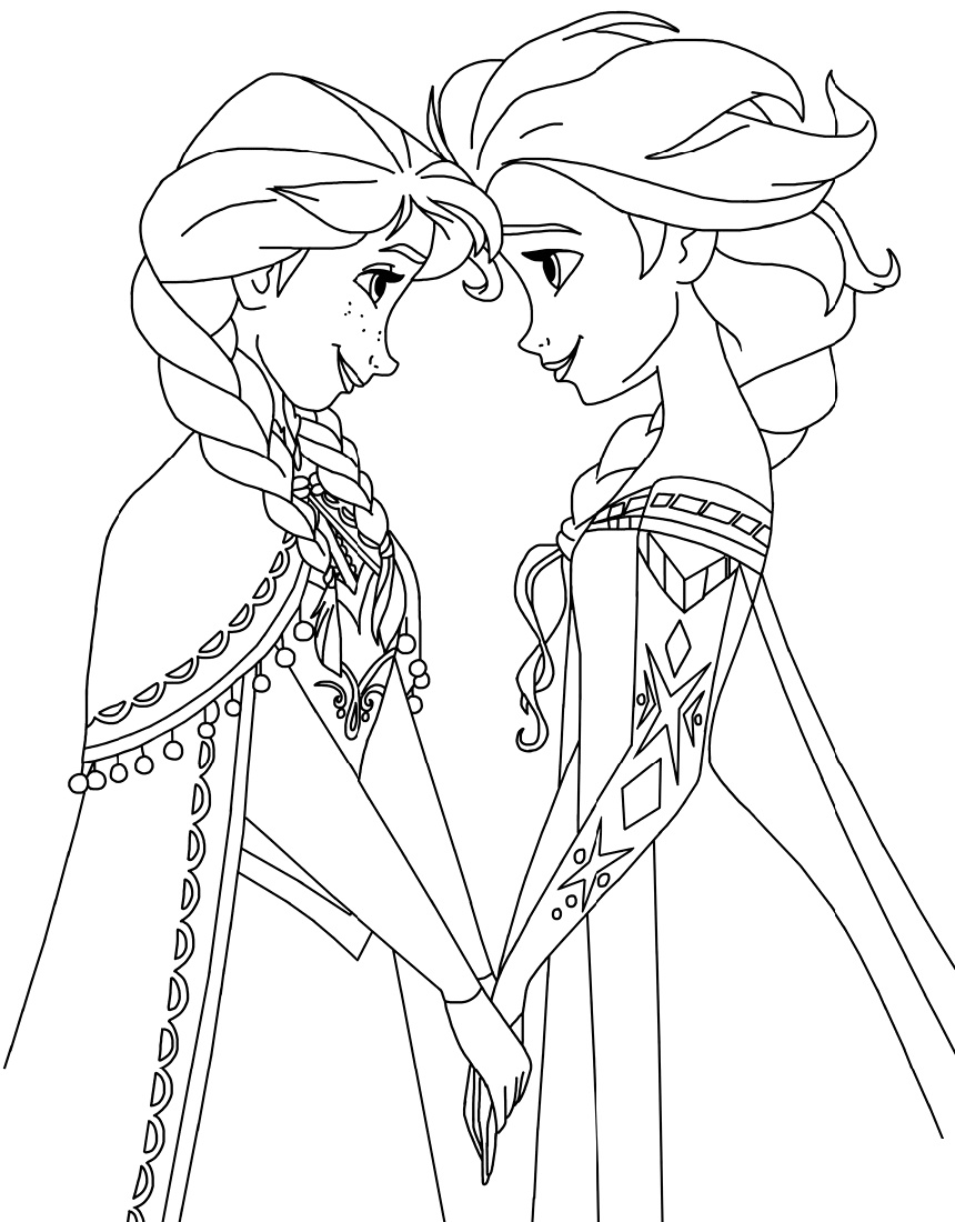 Frozen 2 Elsa and Anna Coloring Pages 128