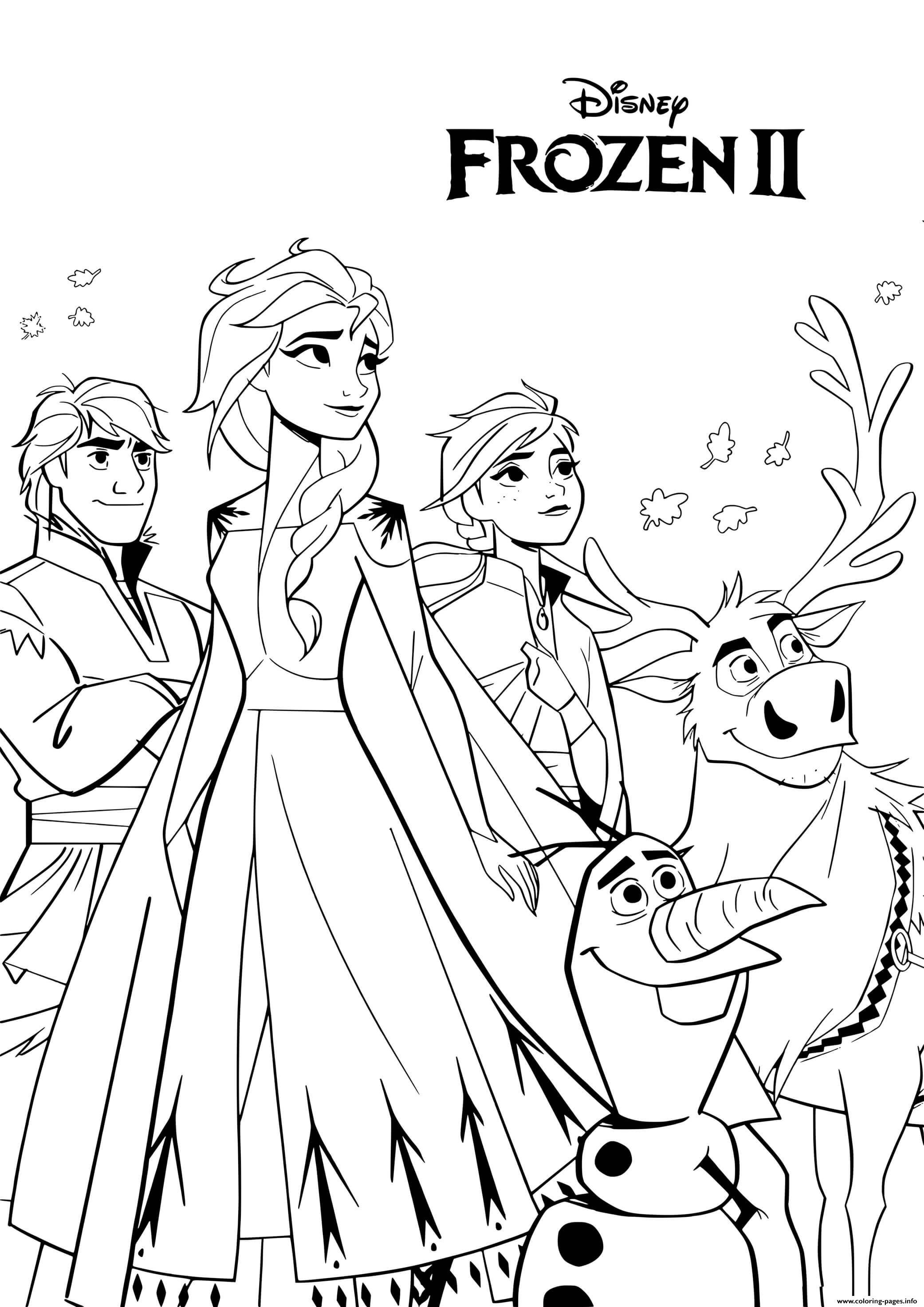 Frozen 2 Elsa and Anna Coloring Pages 132