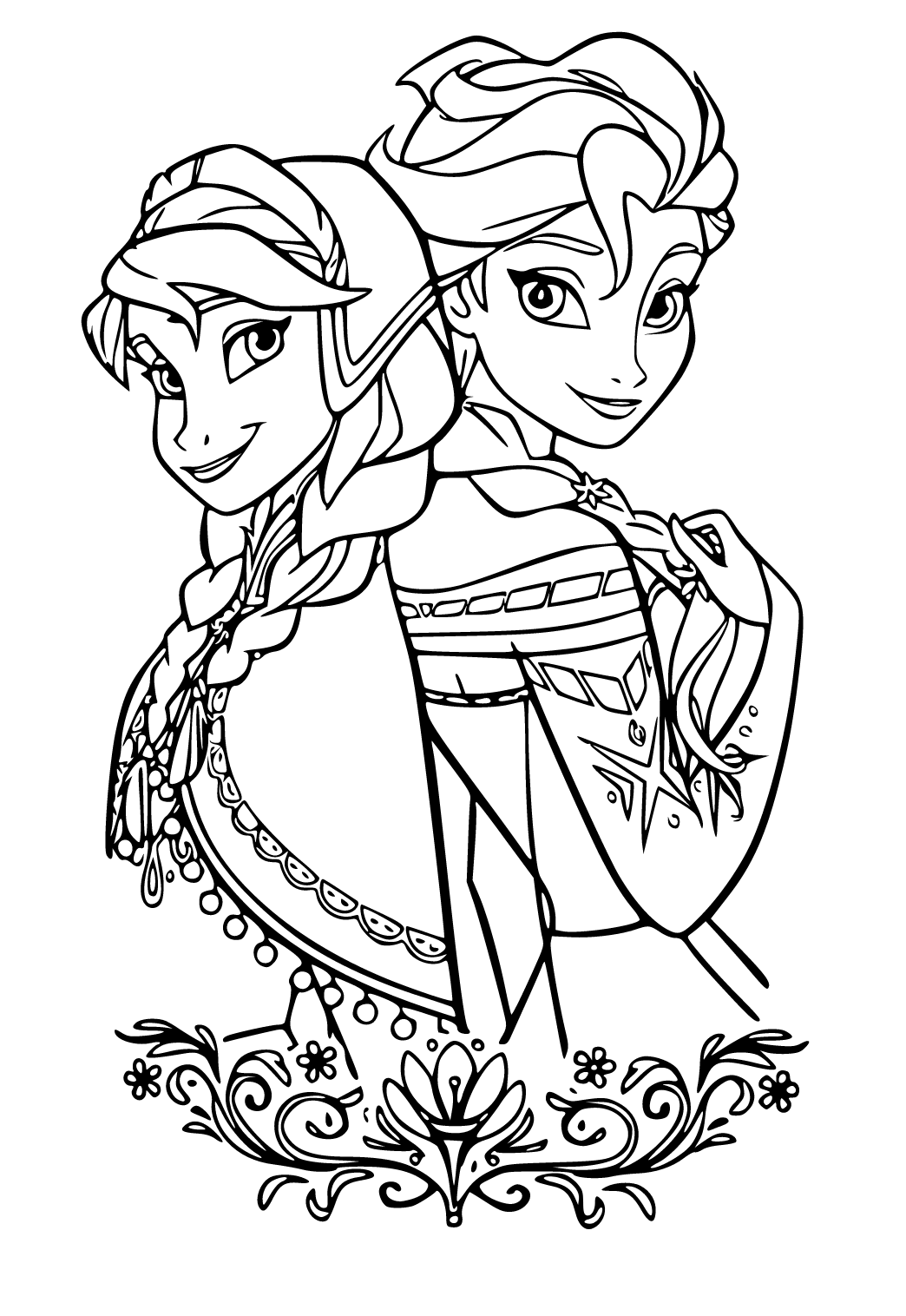 Frozen 2 Elsa and Anna Coloring Pages 135