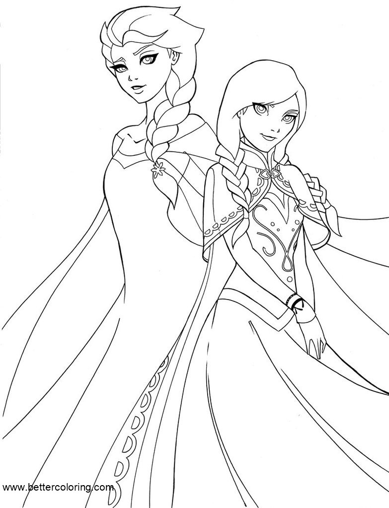 Frozen 2 Elsa and Anna Coloring Pages 136