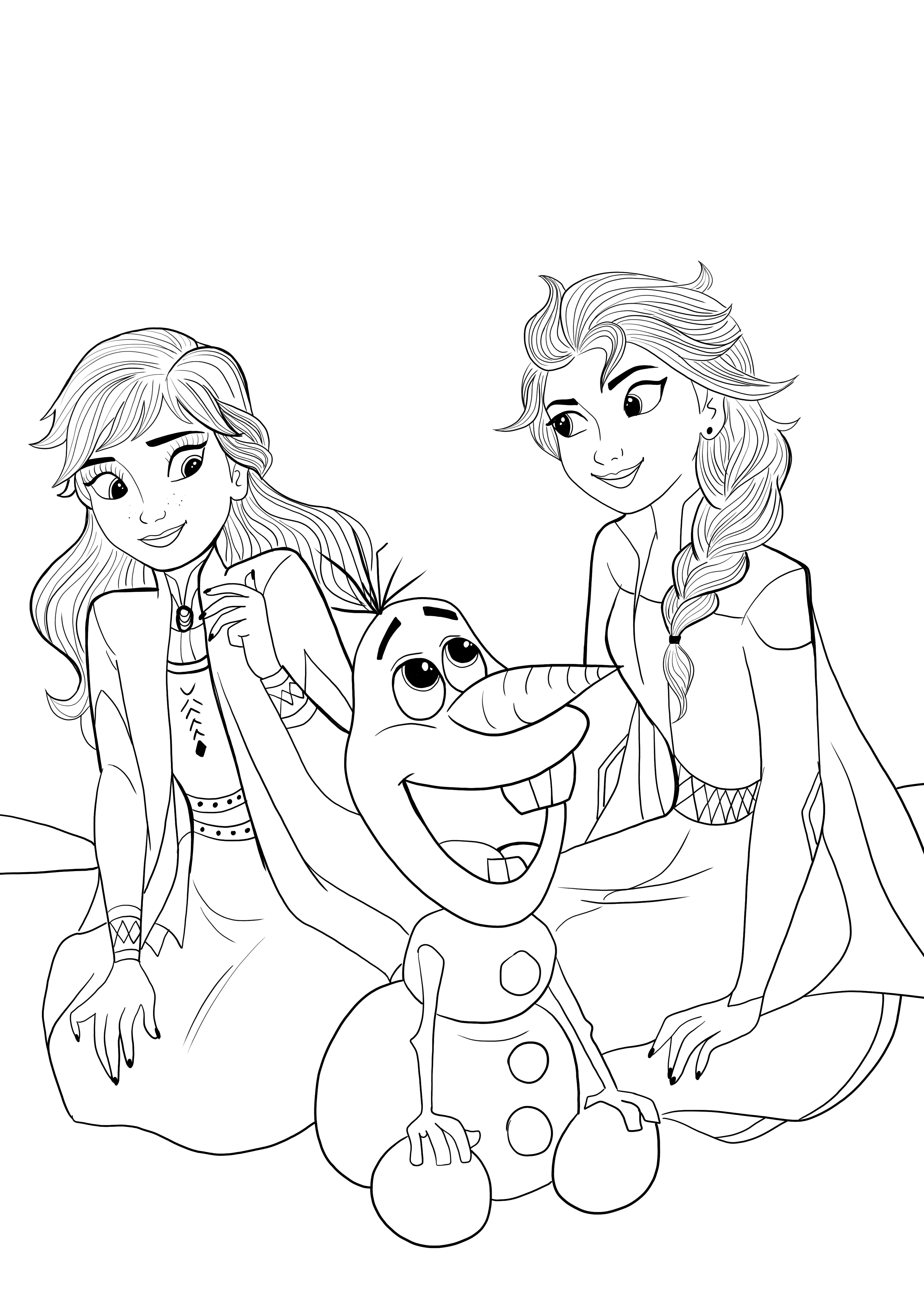 Frozen 2 Elsa and Anna Coloring Pages 138