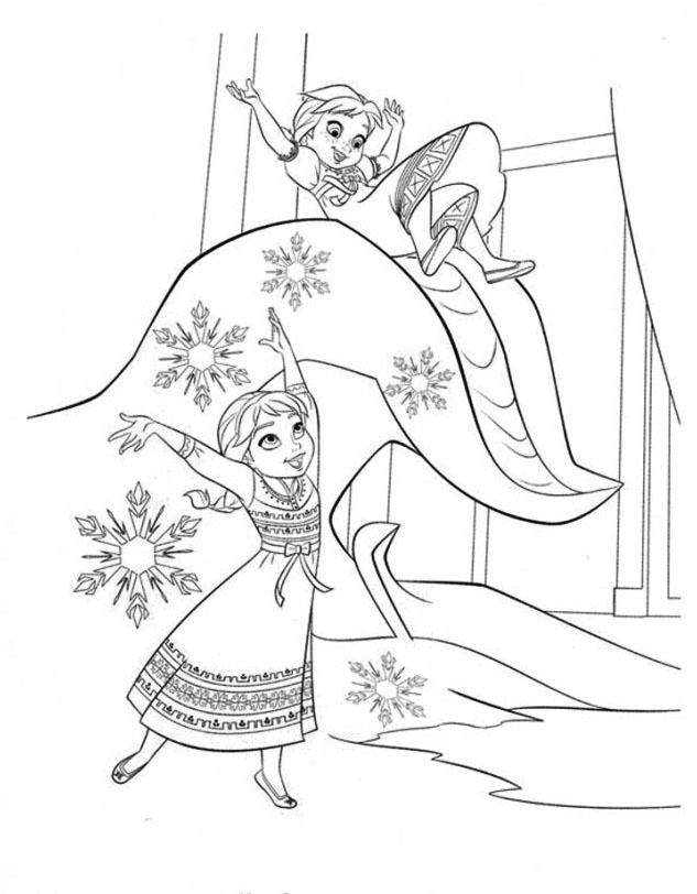 Frozen 2 Elsa and Anna Coloring Pages 16