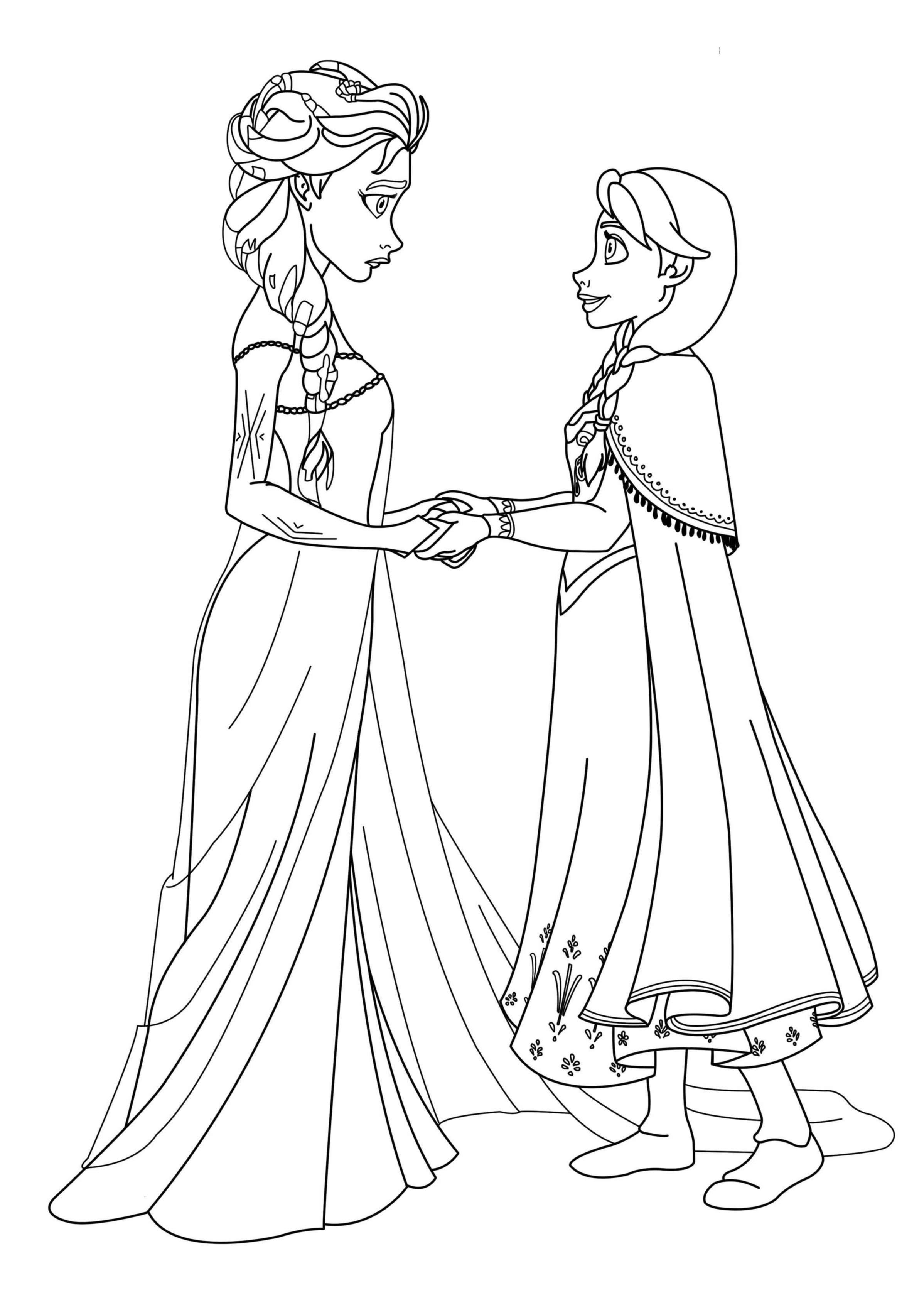 Frozen 2 Elsa and Anna Coloring Pages 19