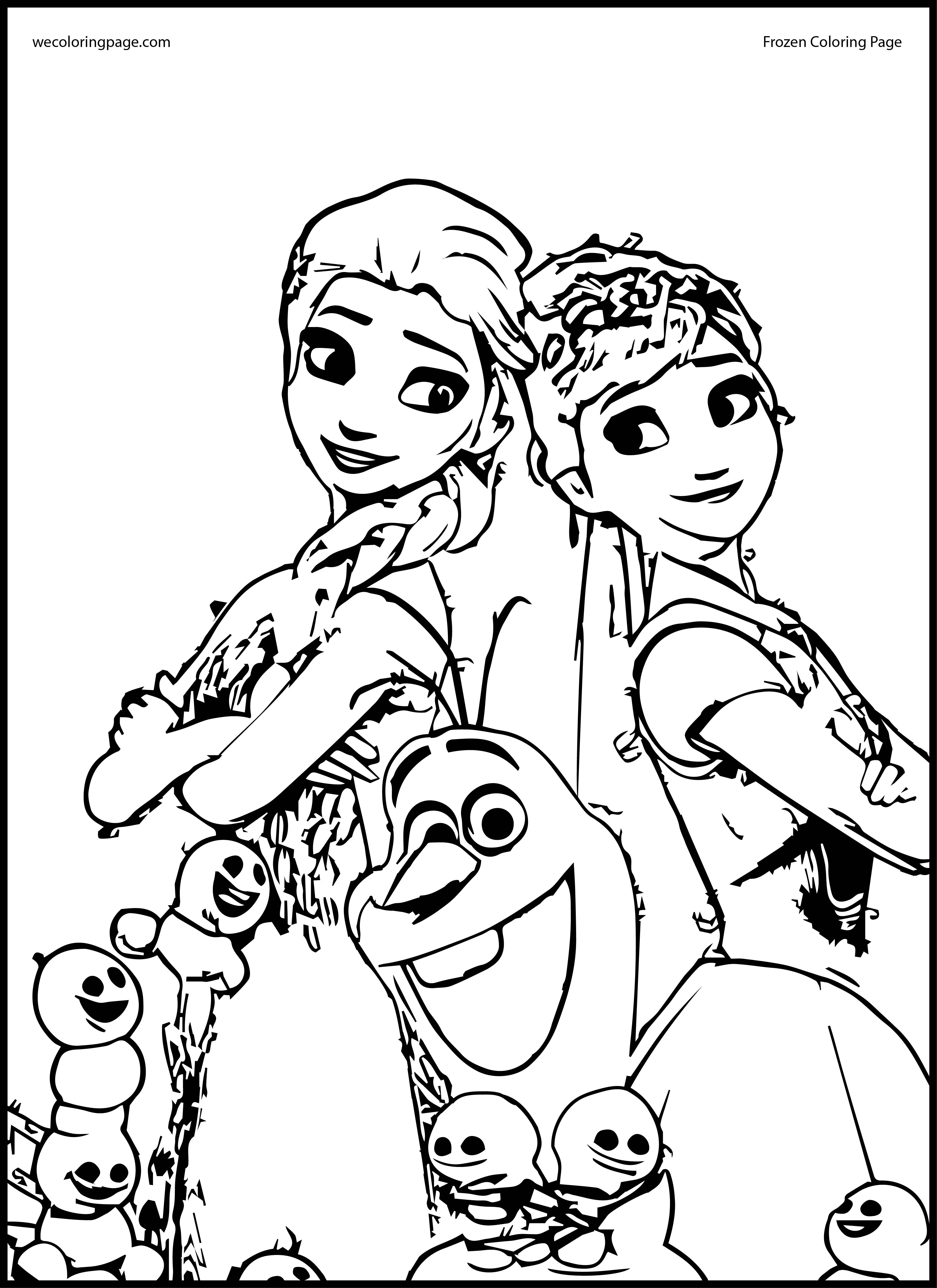 Frozen 2 Elsa and Anna Coloring Pages 2