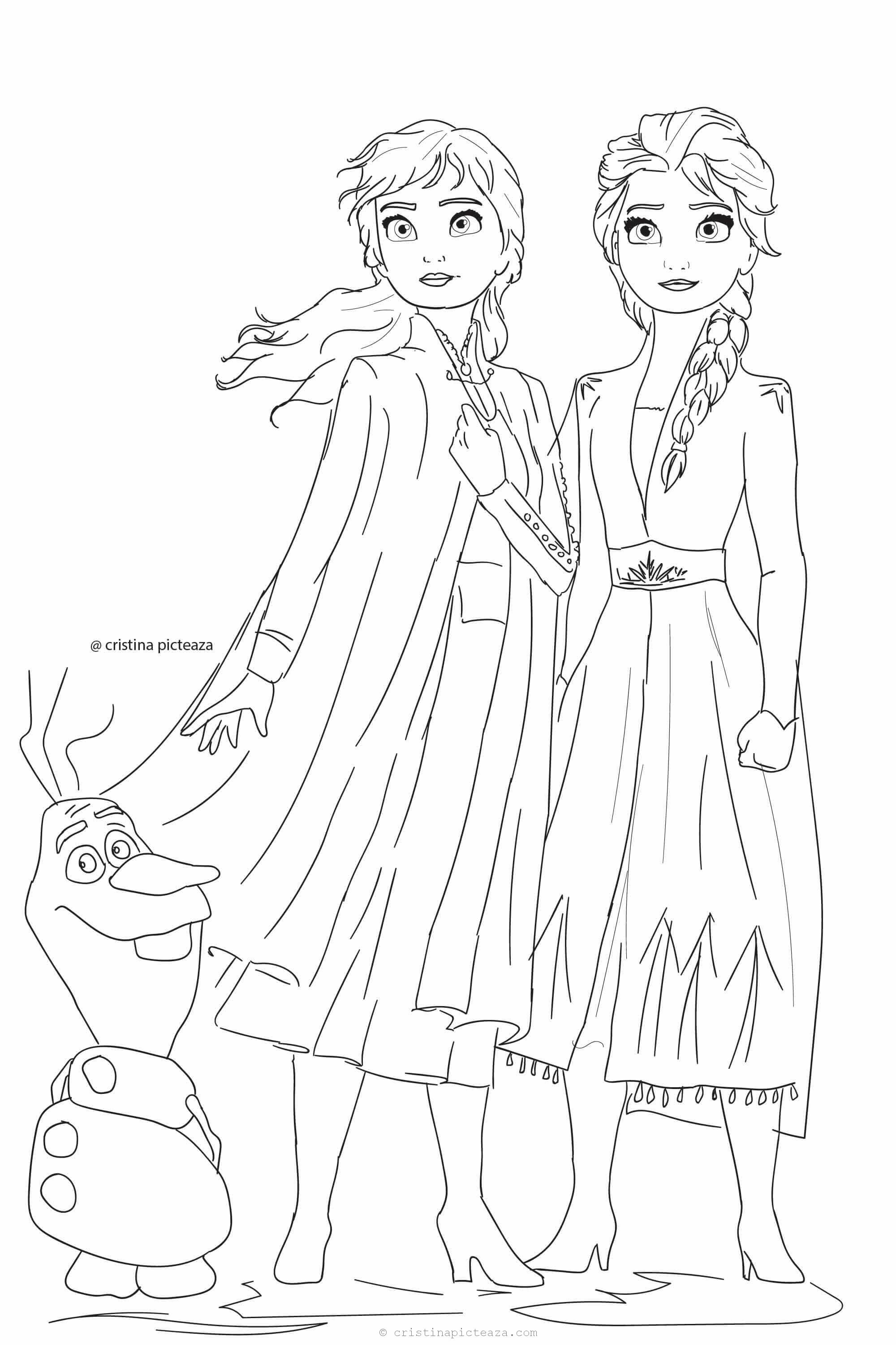 Frozen 2 Elsa and Anna Coloring Pages 25