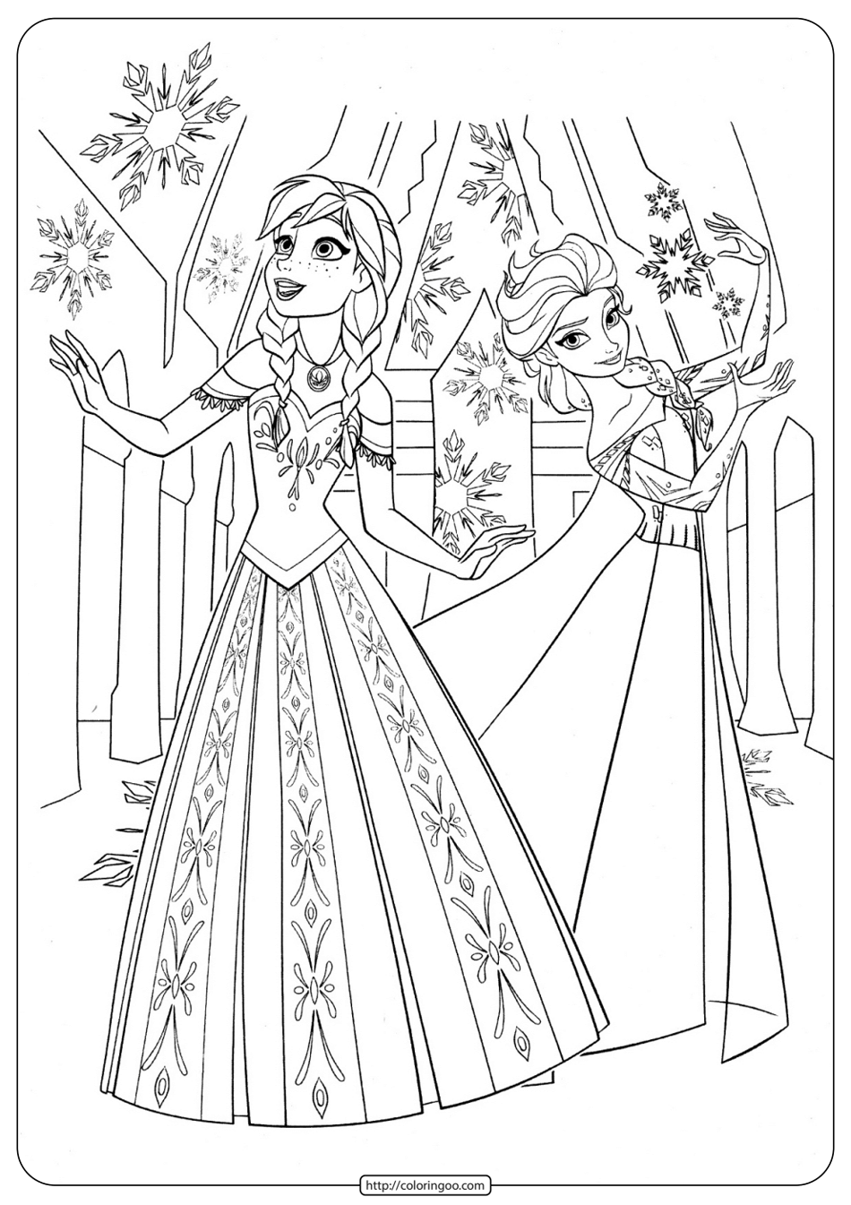 Frozen 2 Elsa and Anna Coloring Pages 26