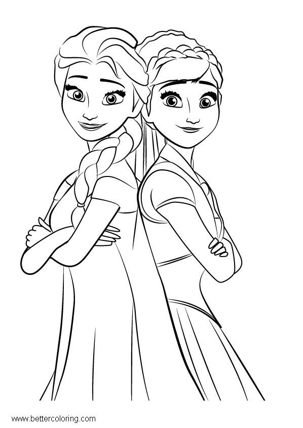 Frozen 2 Elsa and Anna Coloring Pages 27