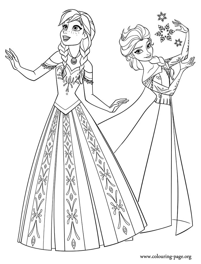 Frozen 2 Elsa and Anna Coloring Pages 37