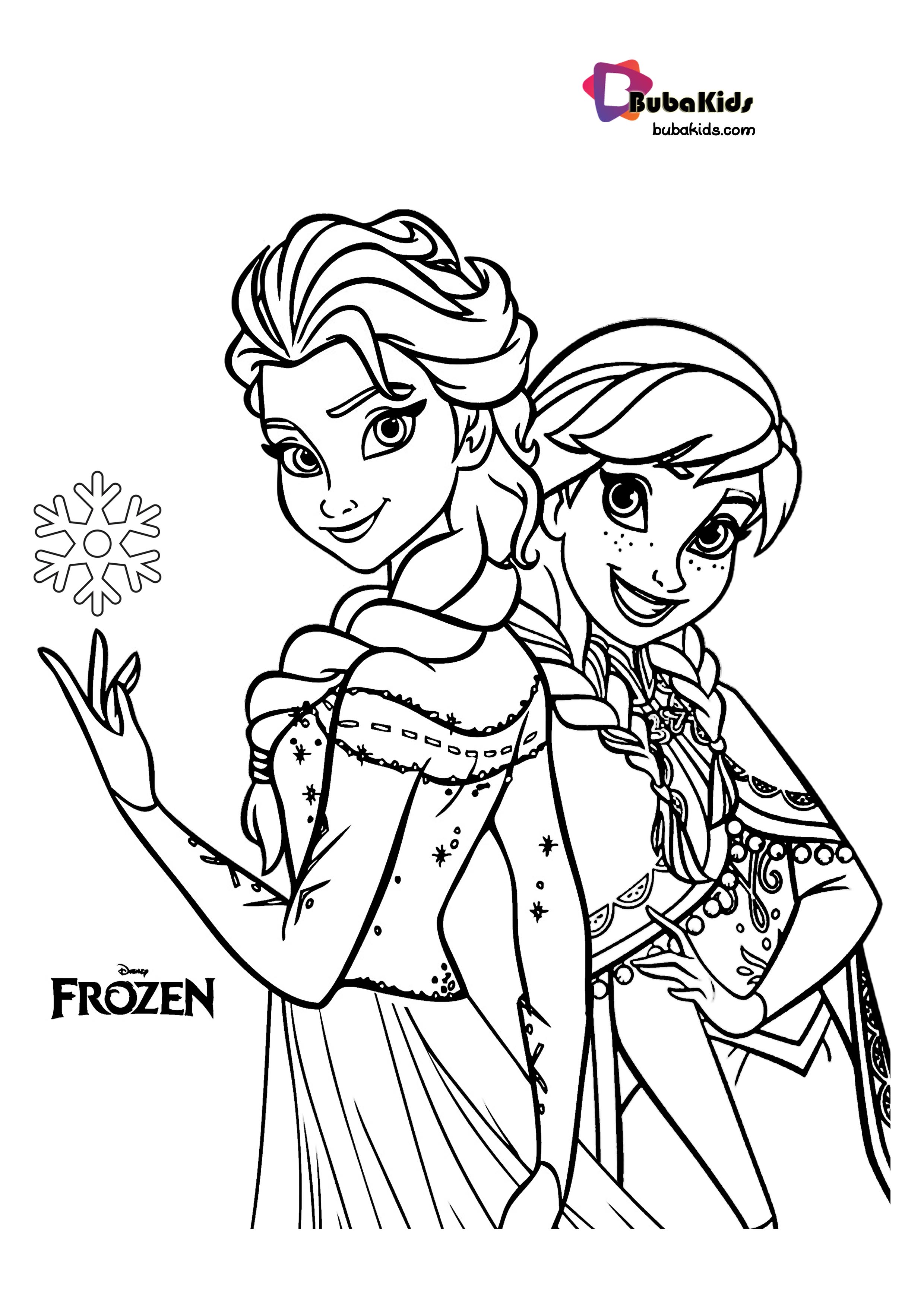 Frozen 2 Elsa and Anna Coloring Pages 41