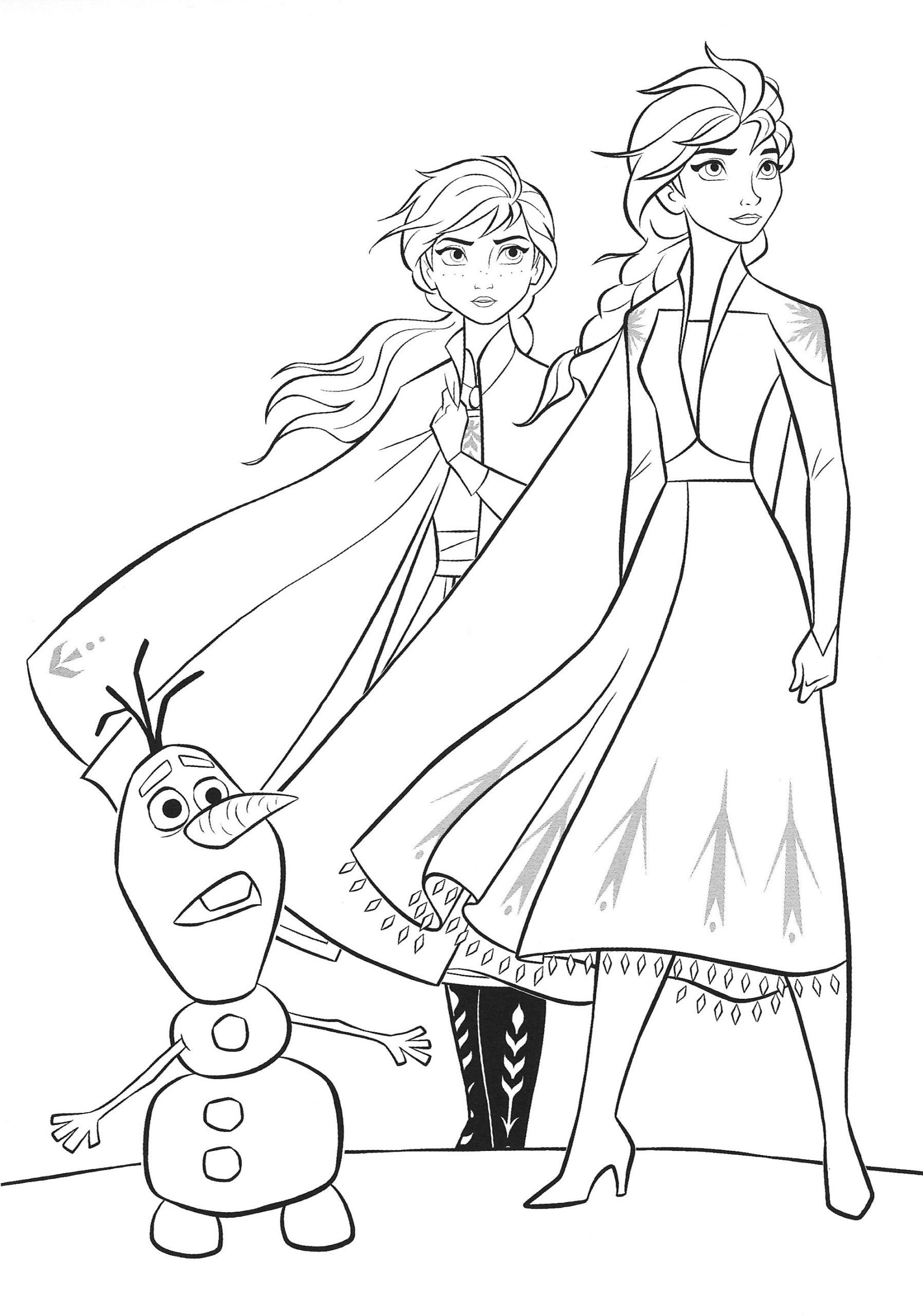 Frozen 2 Elsa and Anna Coloring Pages 46