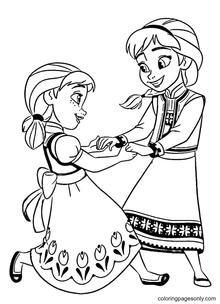 Frozen 2 Elsa and Anna Coloring Pages 48