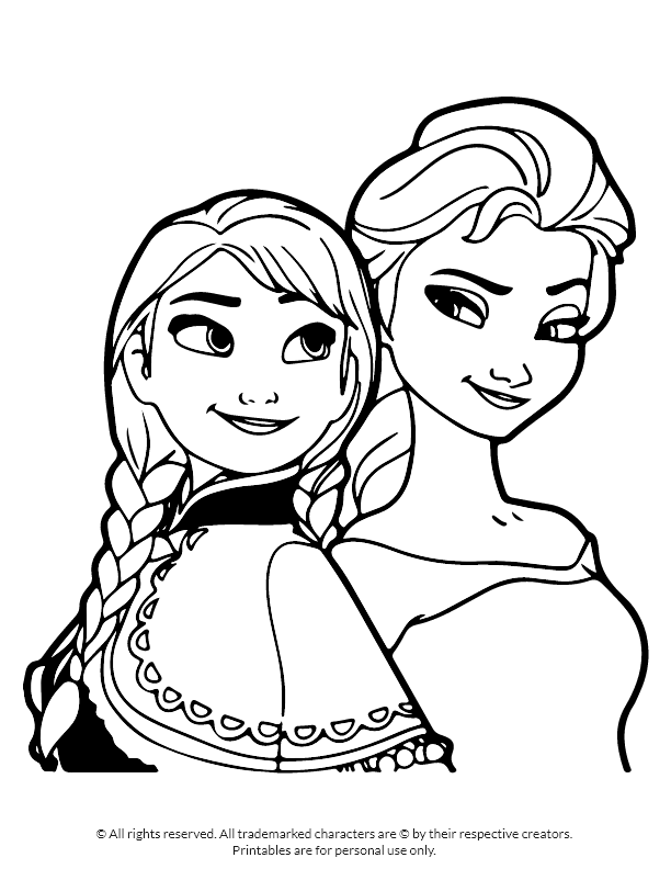 Frozen 2 Elsa and Anna Coloring Pages 49