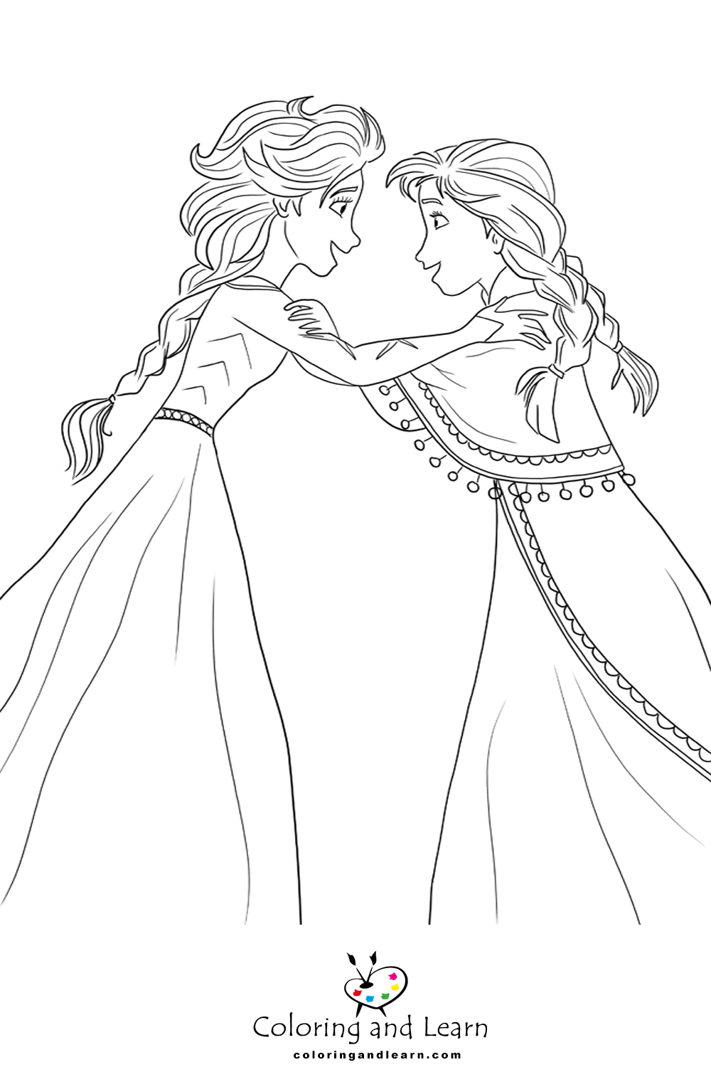 Frozen 2 Elsa and Anna Coloring Pages 54