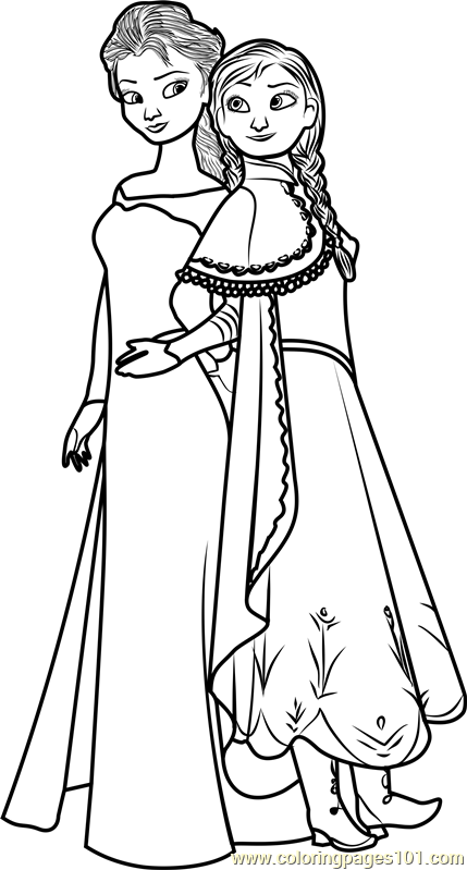 Frozen 2 Elsa and Anna Coloring Pages 55