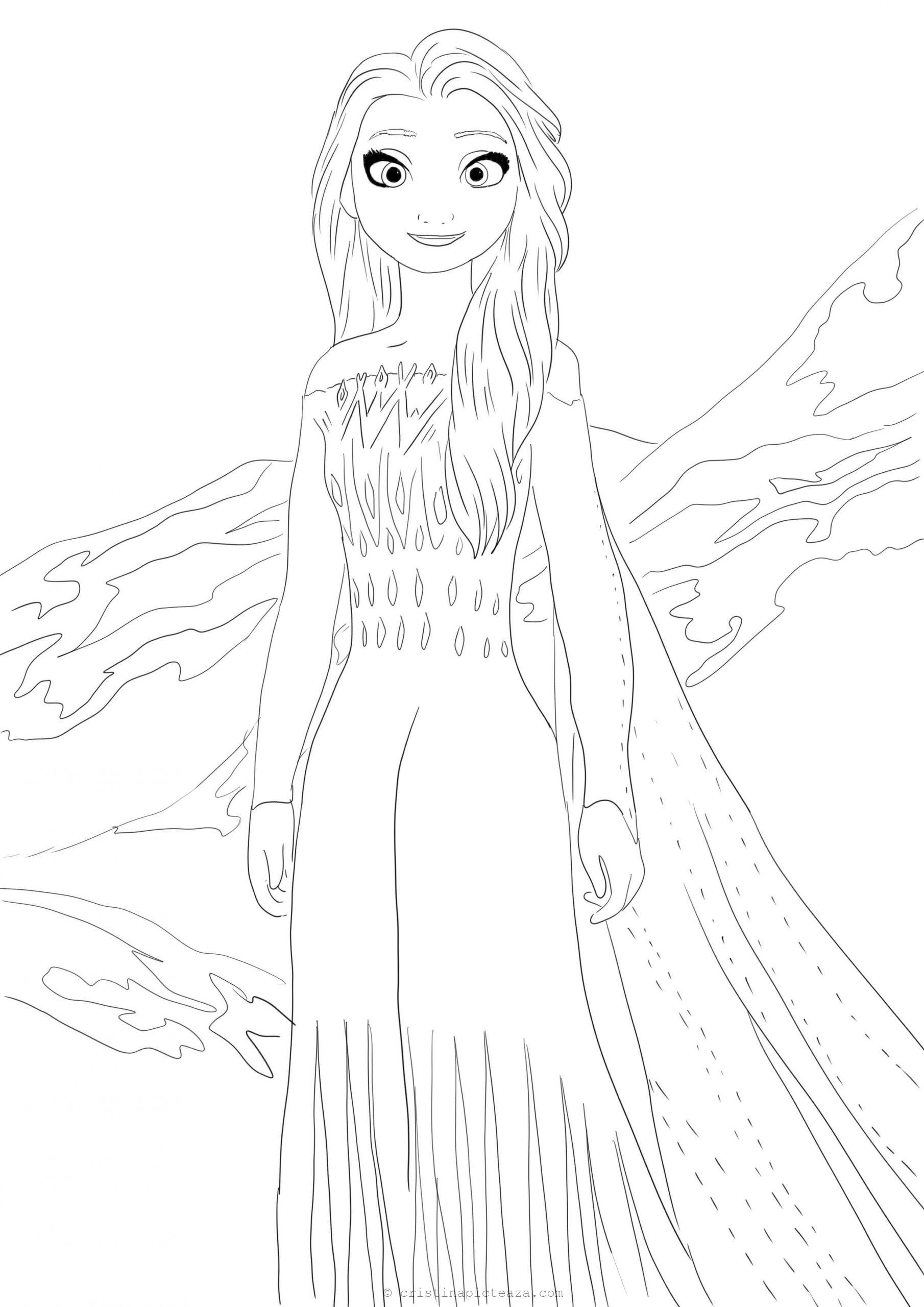 Frozen 2 Elsa and Anna Coloring Pages 57