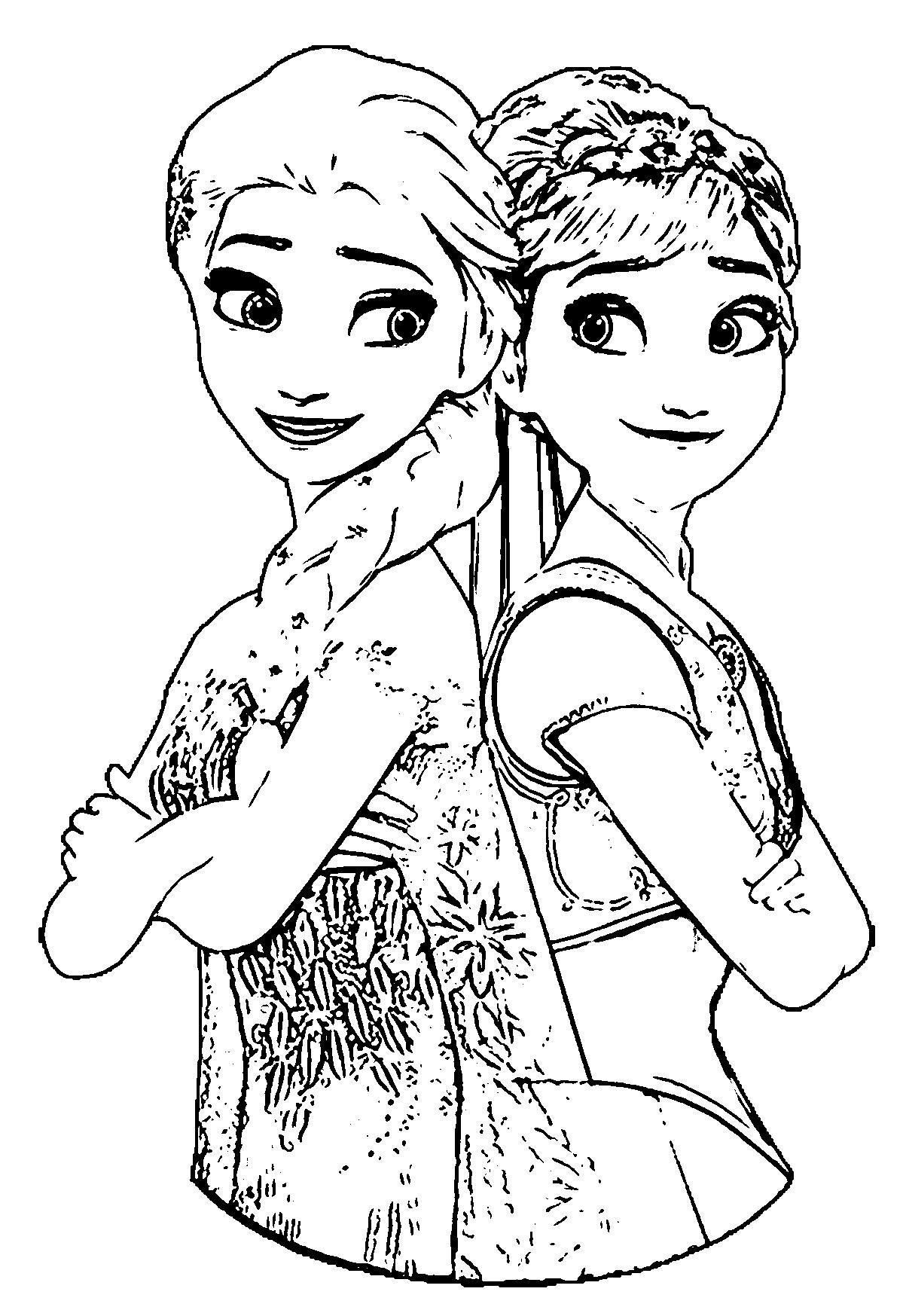 Frozen 2 Elsa and Anna Coloring Pages 58