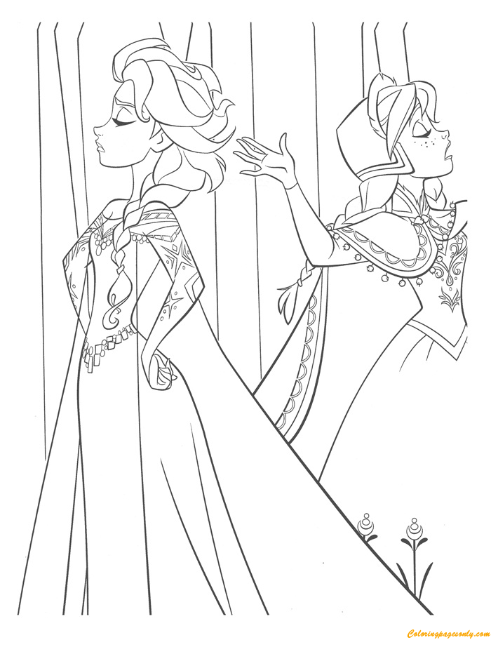 Frozen 2 Elsa and Anna Coloring Pages 60