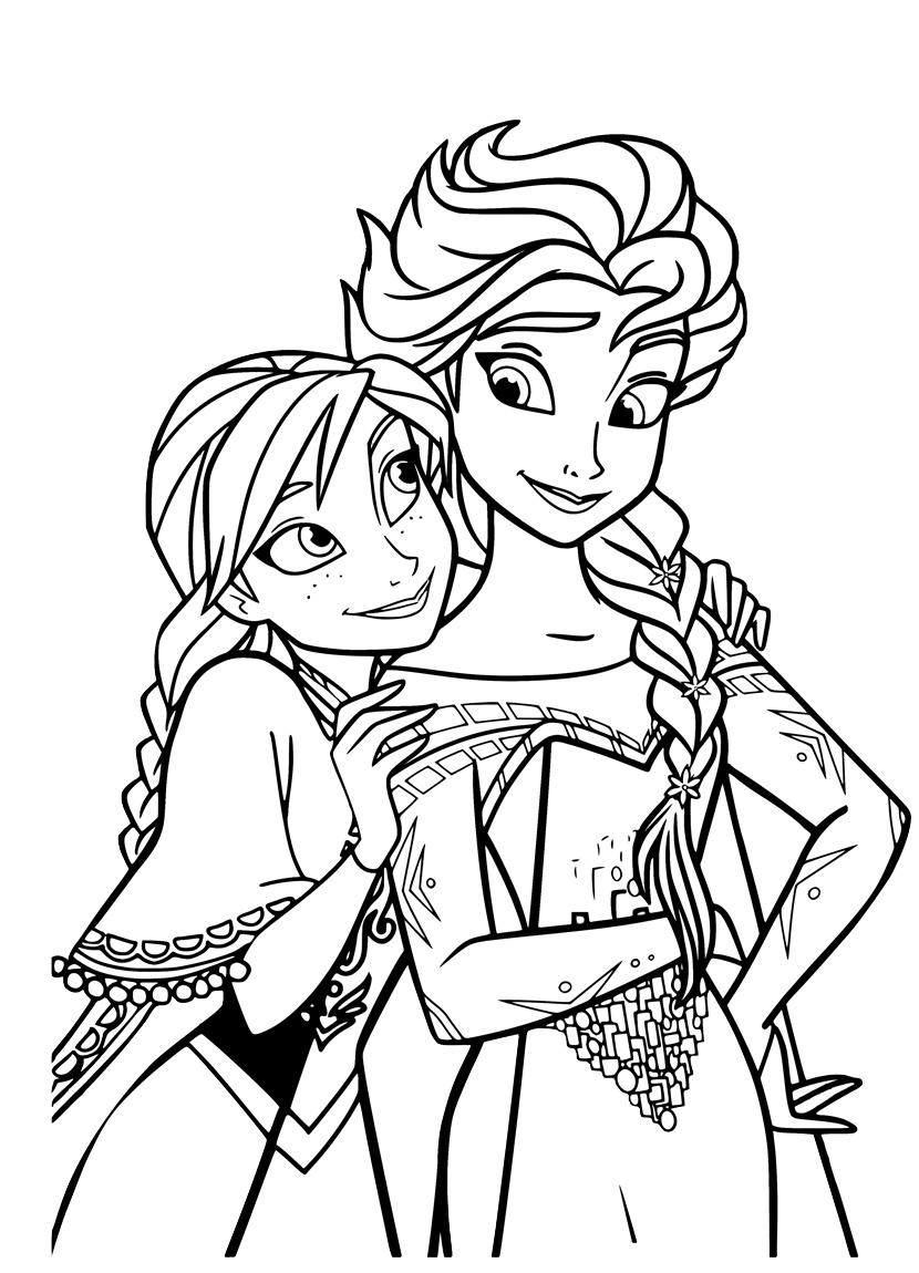 Frozen 2 Elsa and Anna Coloring Pages 66