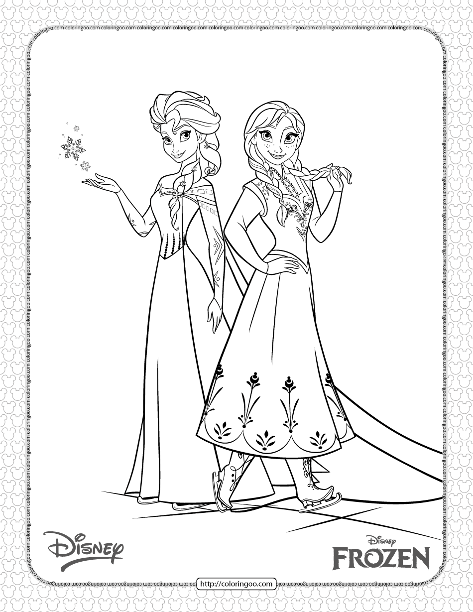 Frozen 2 Elsa and Anna Coloring Pages 70