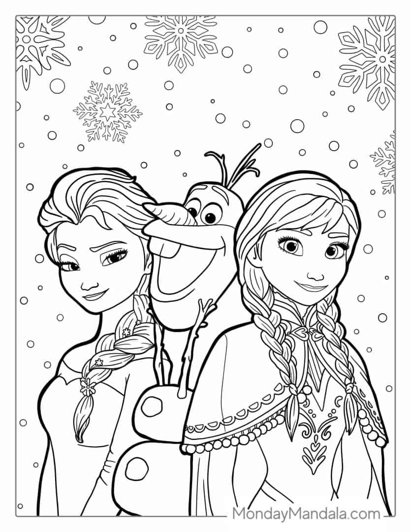 Frozen 2 Elsa and Anna Coloring Pages 73