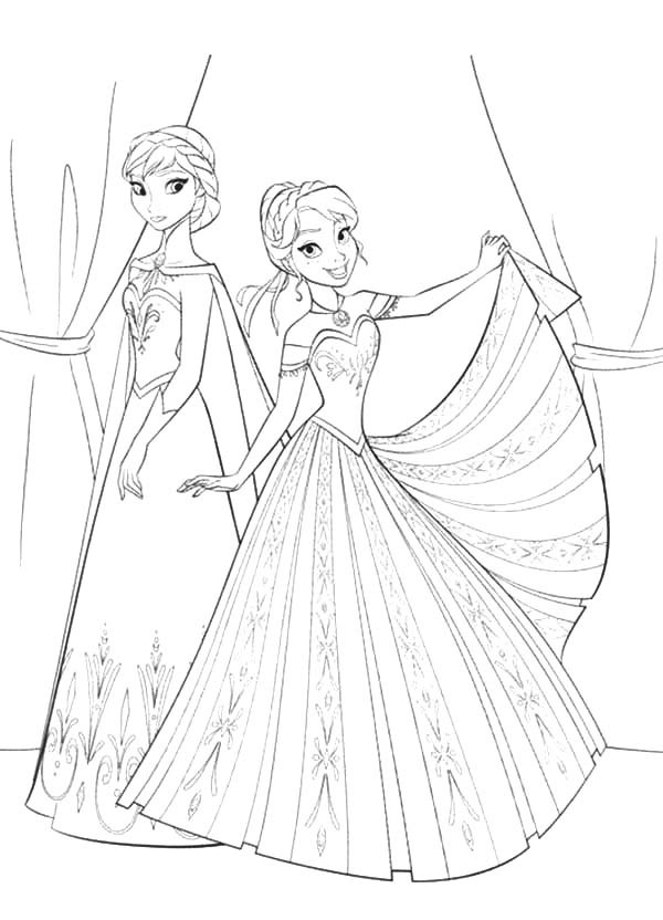 Frozen 2 Elsa and Anna Coloring Pages 74