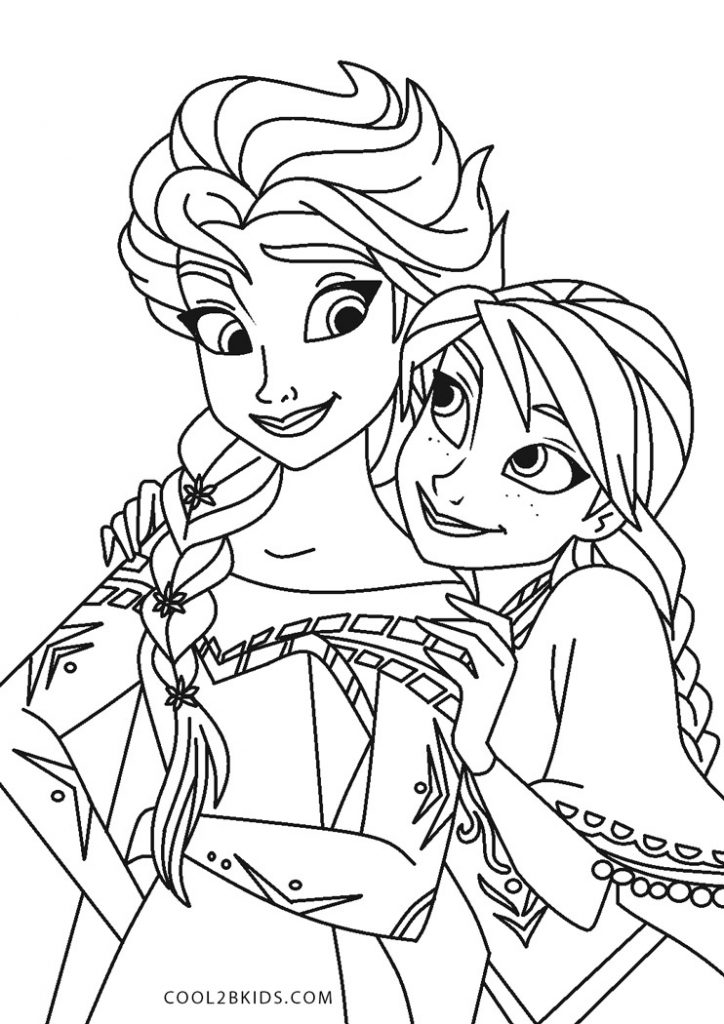 Frozen 2 Elsa and Anna Coloring Pages 77