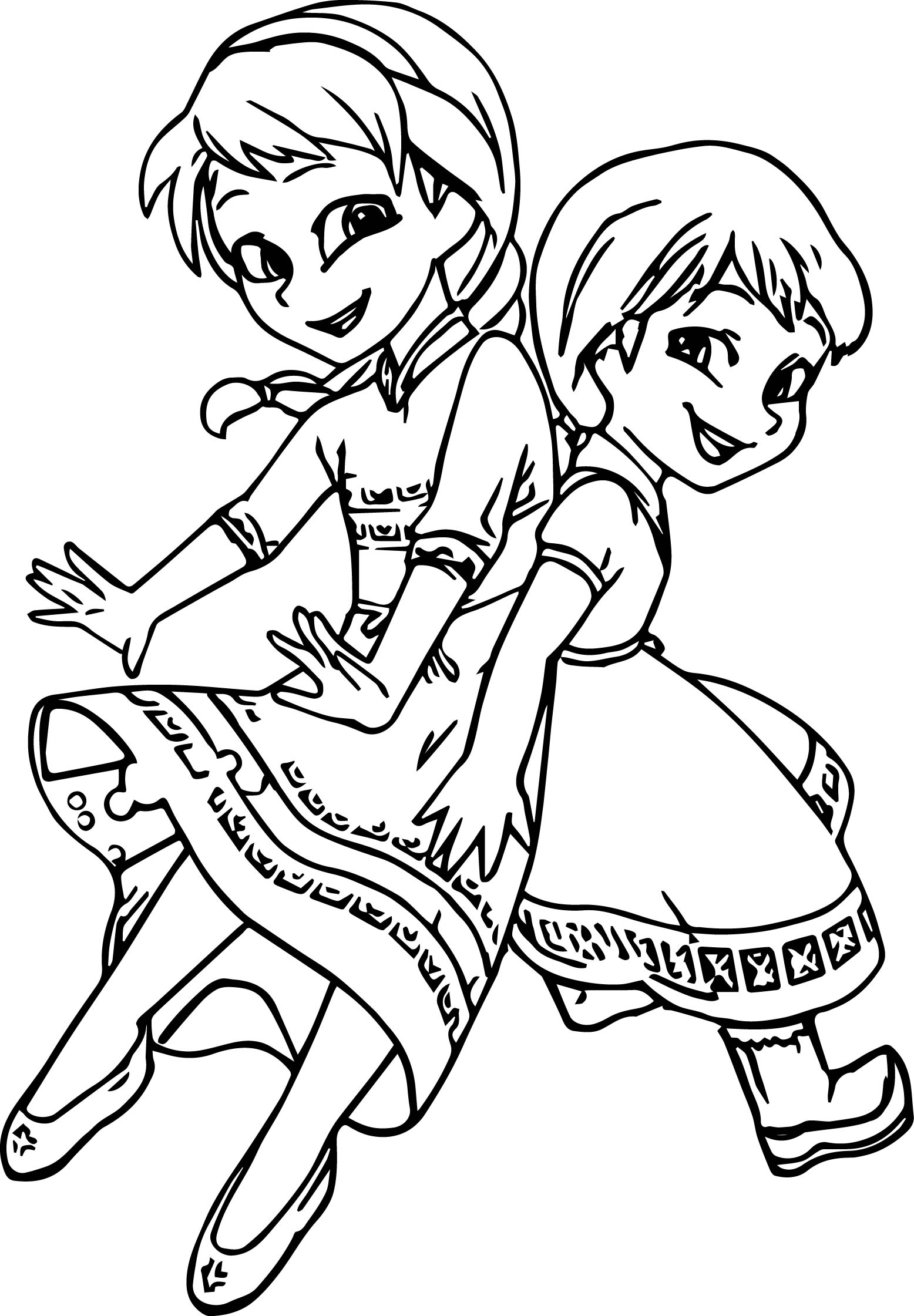 Frozen 2 Elsa and Anna Coloring Pages 78