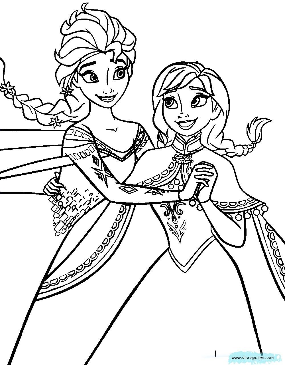 Frozen 2 Elsa and Anna Coloring Pages 86