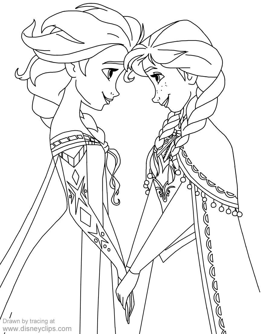 Frozen 2 Elsa and Anna Coloring Pages 89