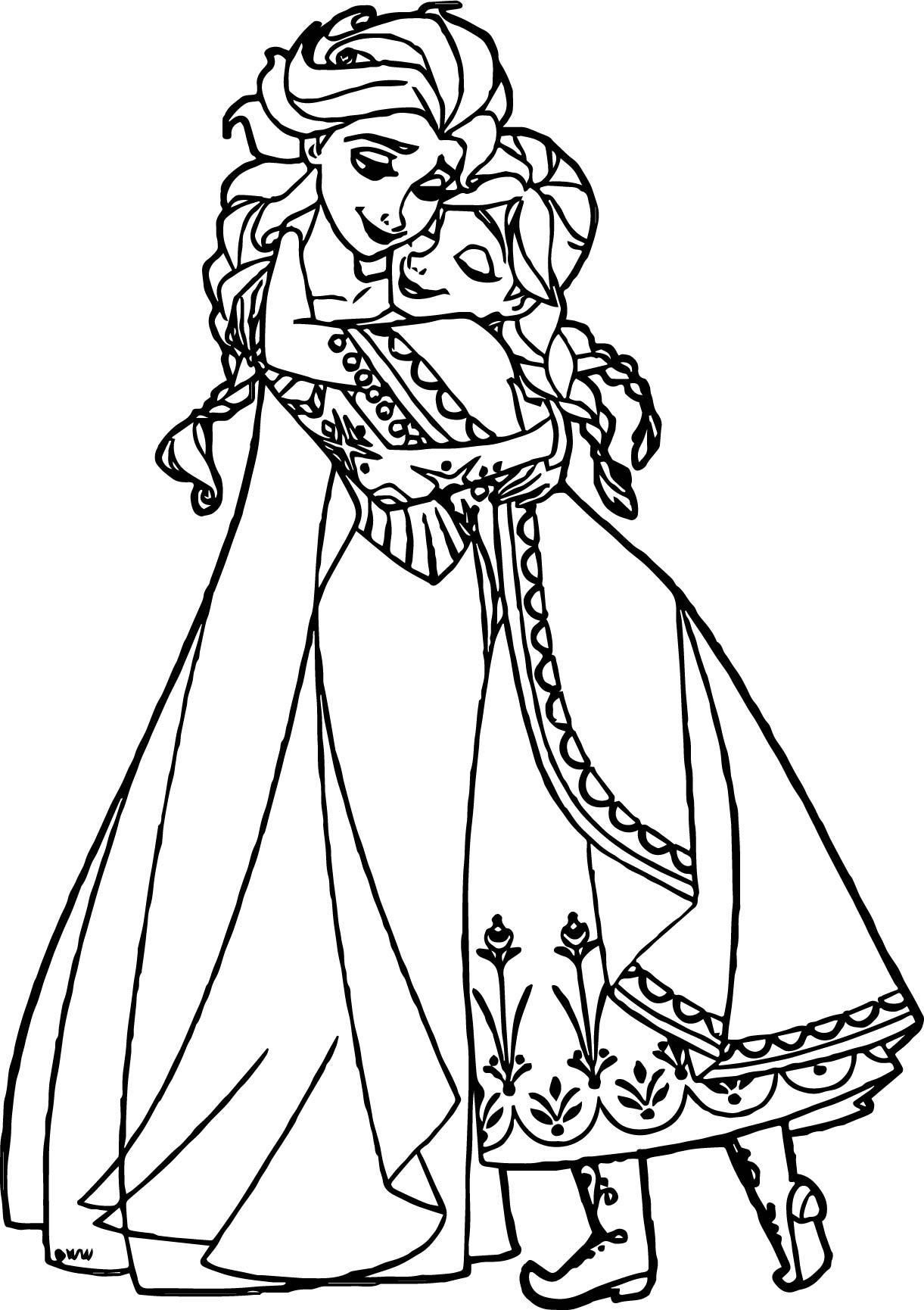 Frozen 2 Elsa and Anna Coloring Pages 9