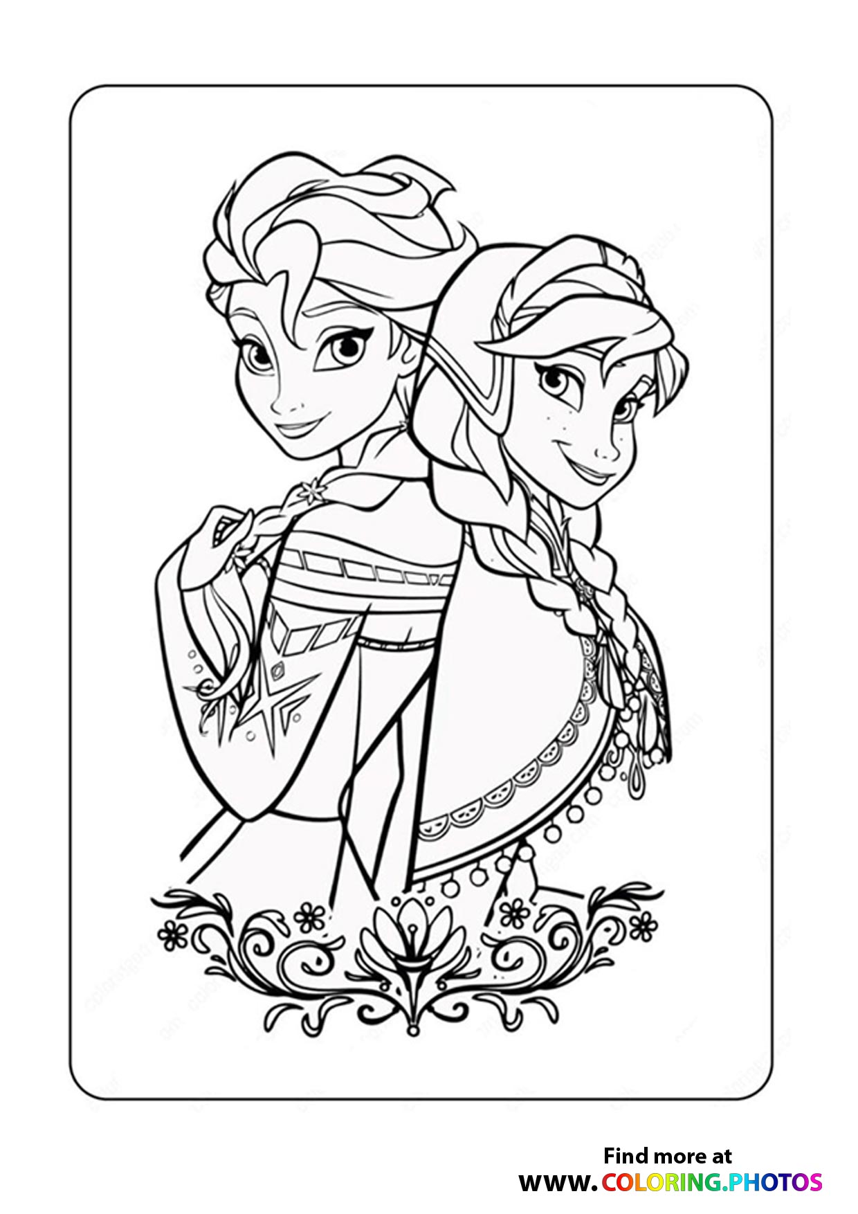 Frozen 2 Elsa and Anna Coloring Pages 90