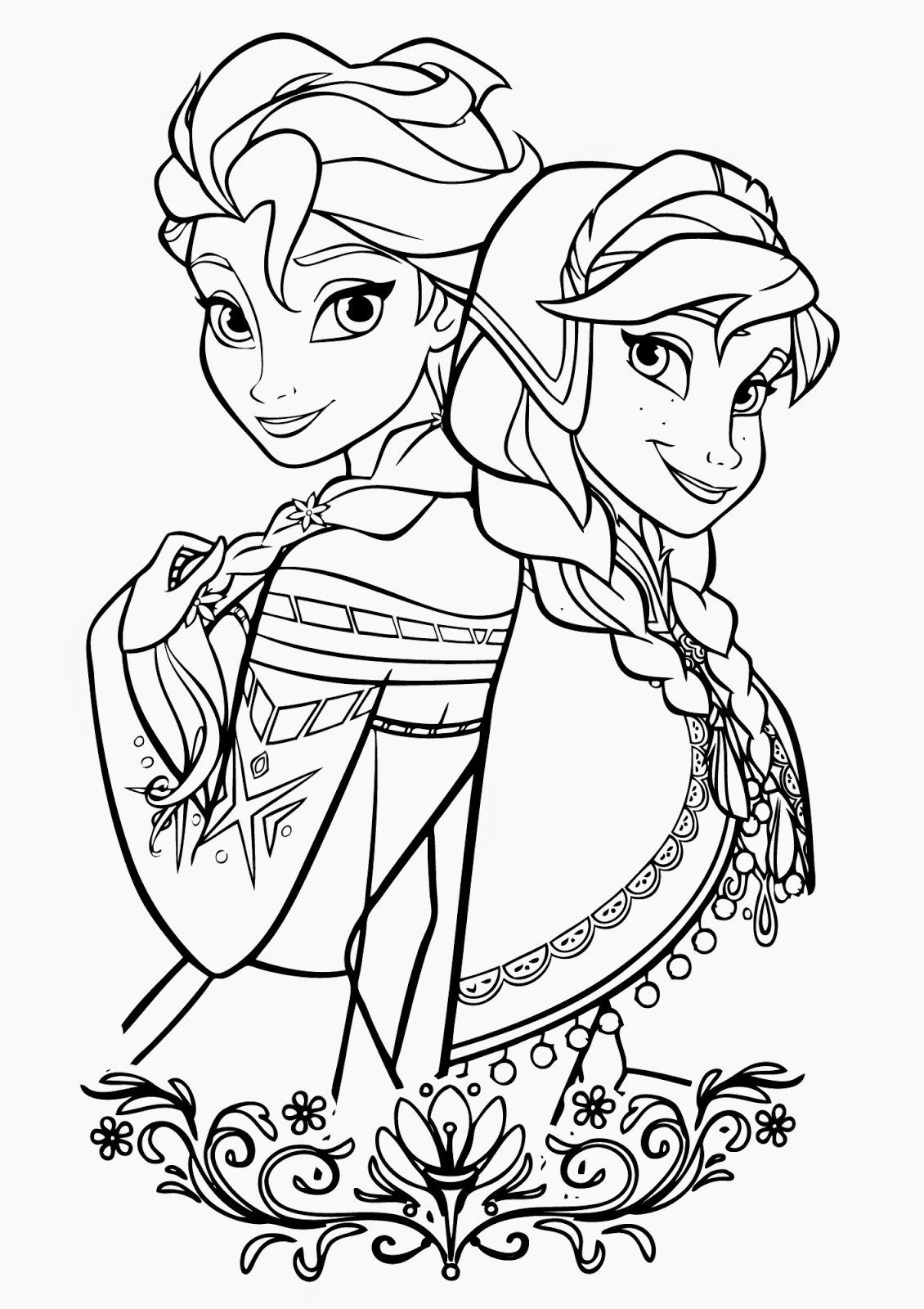 Frozen 2 Elsa and Anna Coloring Pages 92