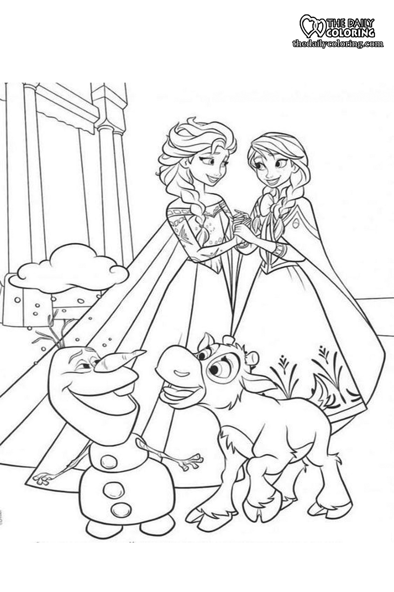 Frozen 2 Elsa and Anna Coloring Pages 93