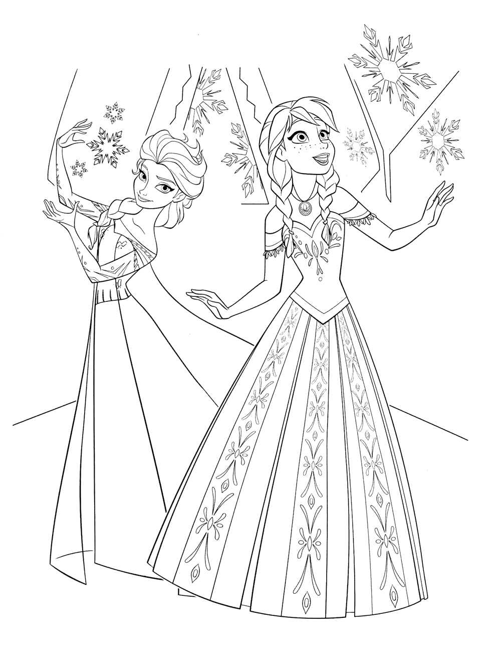 Frozen 2 Elsa and Anna Coloring Pages 94