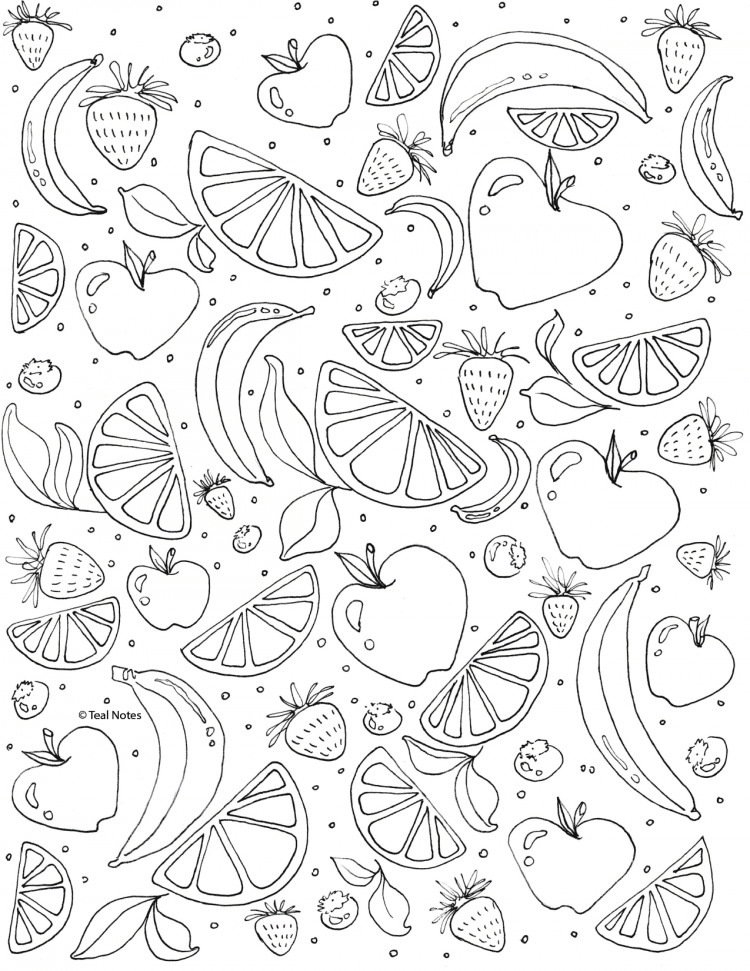 Fruit Coloring Pages for Kids Activities 10