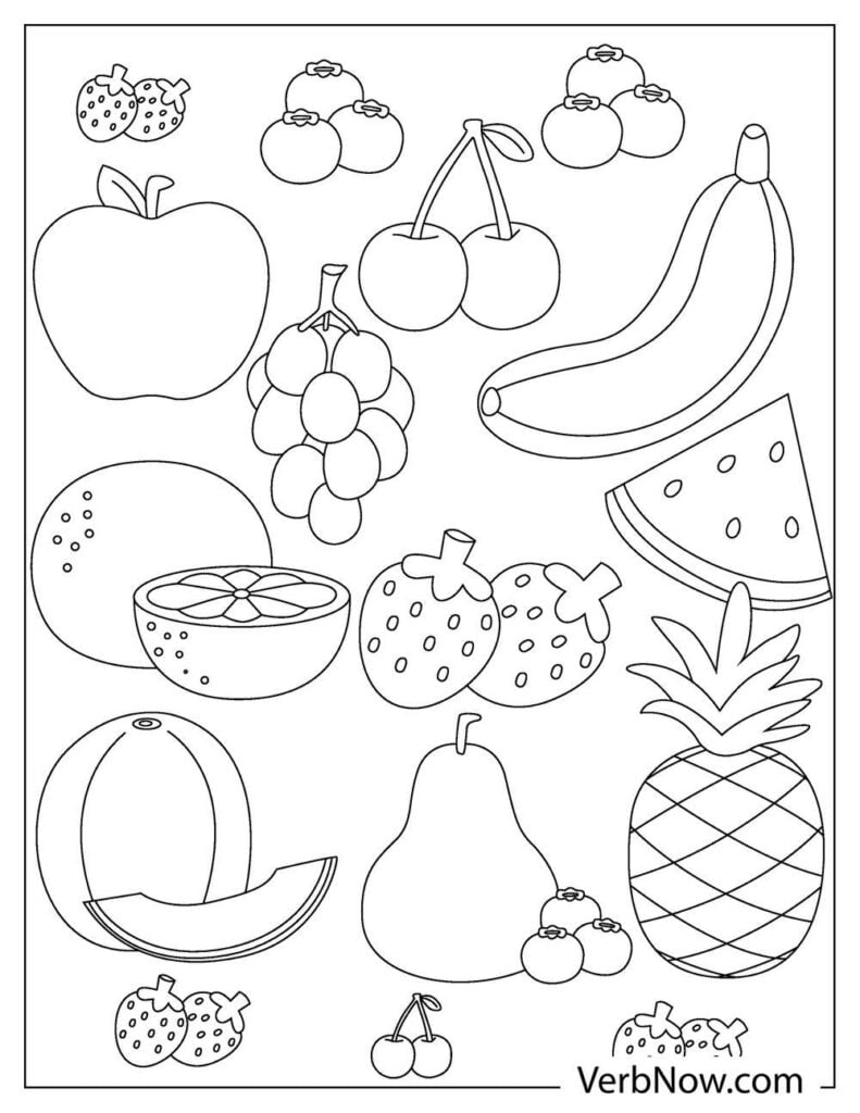 Fruit Coloring Pages for Kids Activities 103