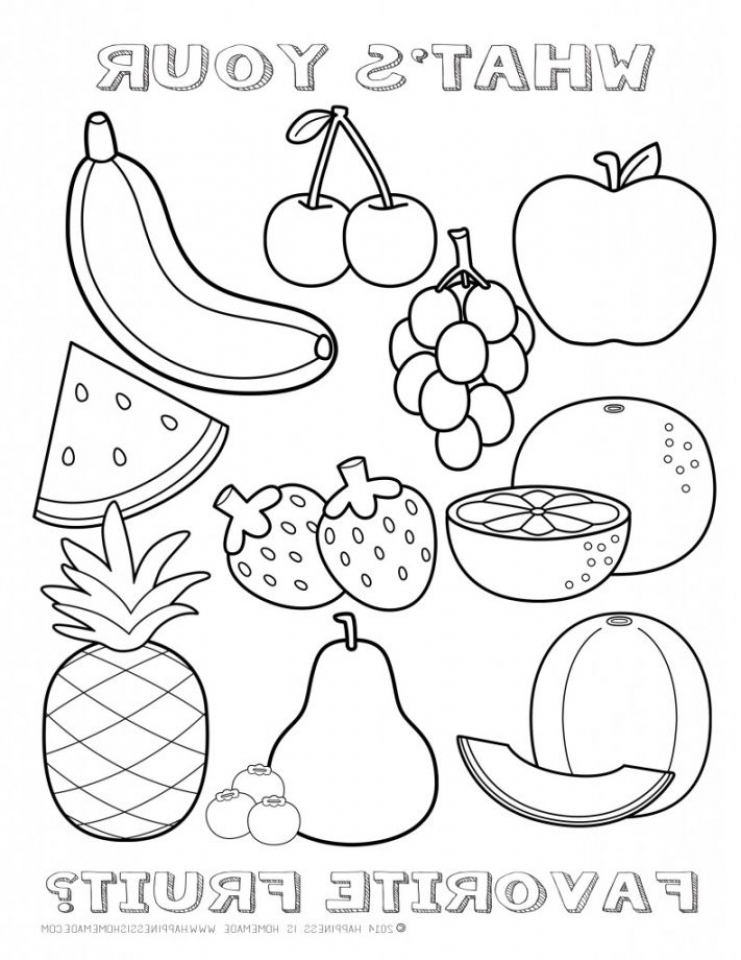 Fruit Coloring Pages for Kids Activities 104