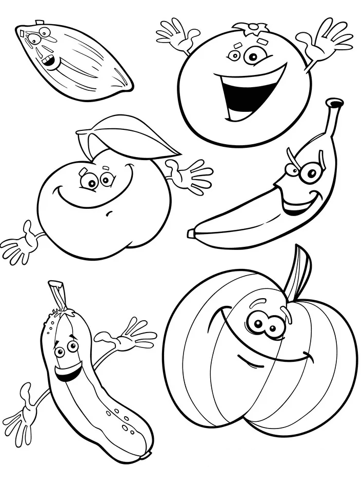 Fruit Coloring Pages for Kids Activities 109