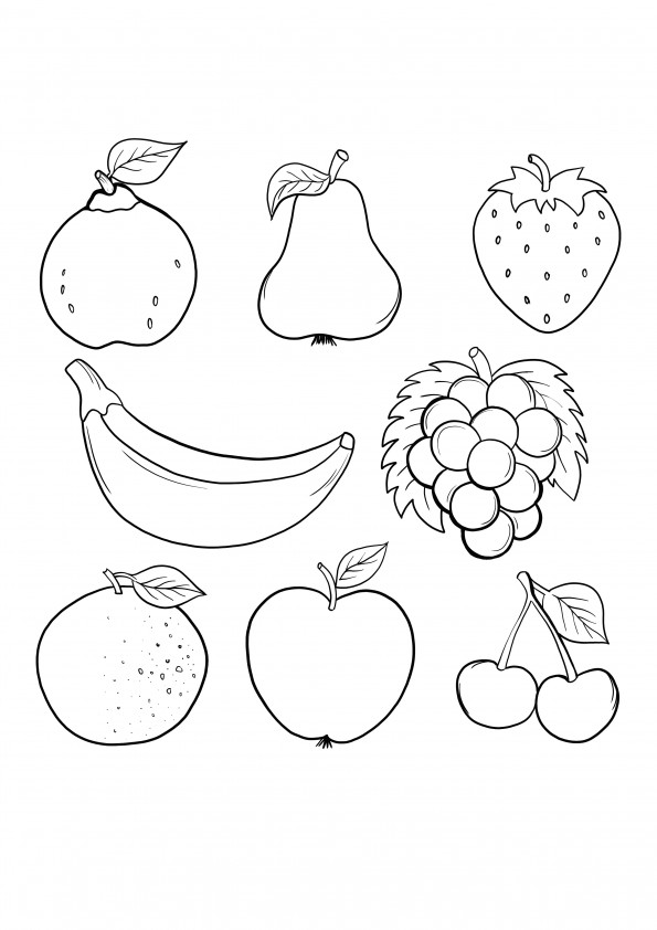 Fruit Coloring Pages for Kids Activities 116