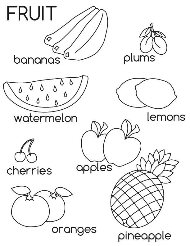 Fruit Coloring Pages for Kids Activities 118