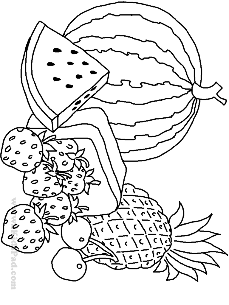 Fruit Coloring Pages for Kids Activities 122