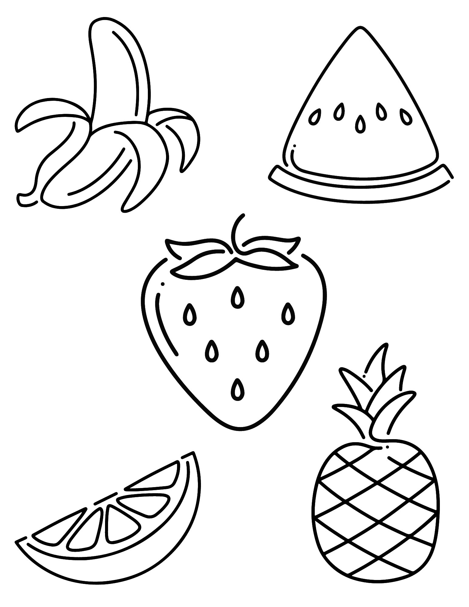 Fruit Coloring Pages for Kids Activities 20