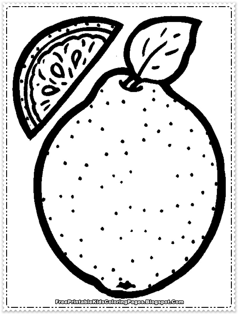 Fruit Coloring Pages for Kids Activities 26