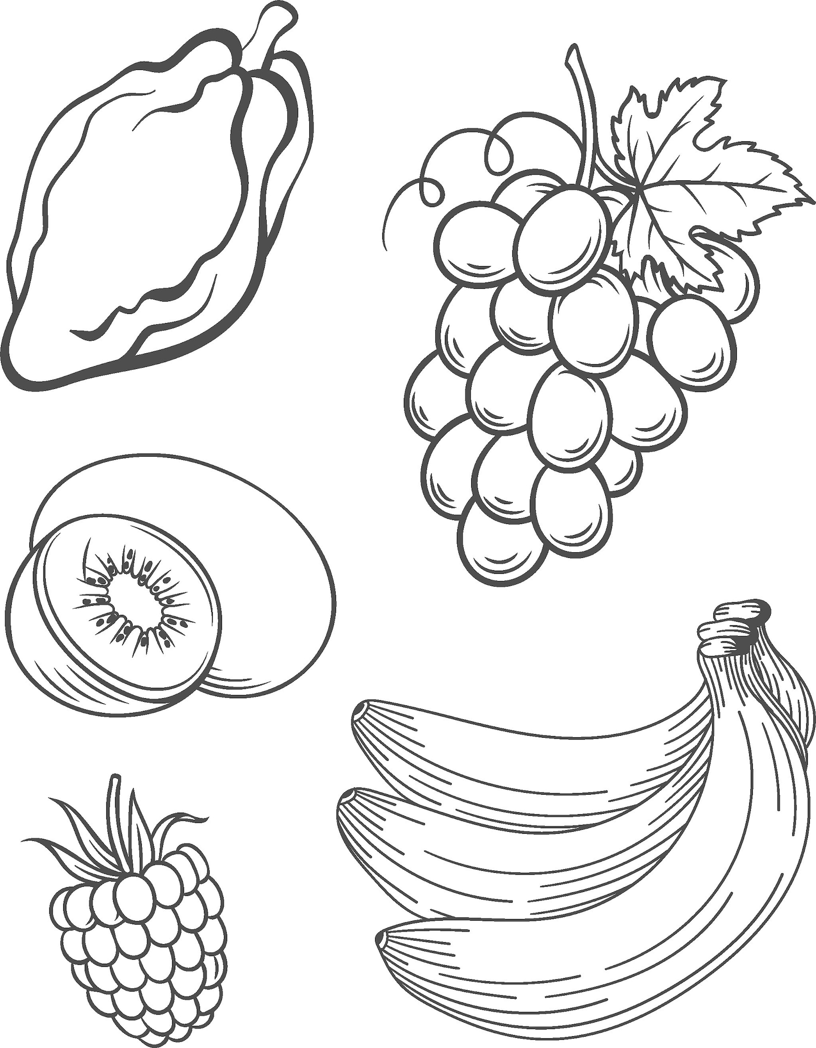 Fruit Coloring Pages for Kids Activities 34